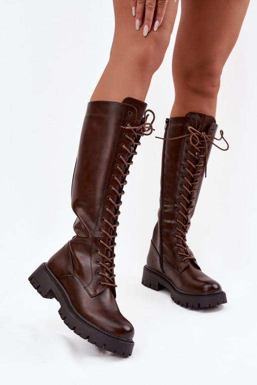 aquecimento com atacadores botas femininas CzekoladoParae Meliora aquecimento com atacadores botas femininas CzekoladoParae Meliora