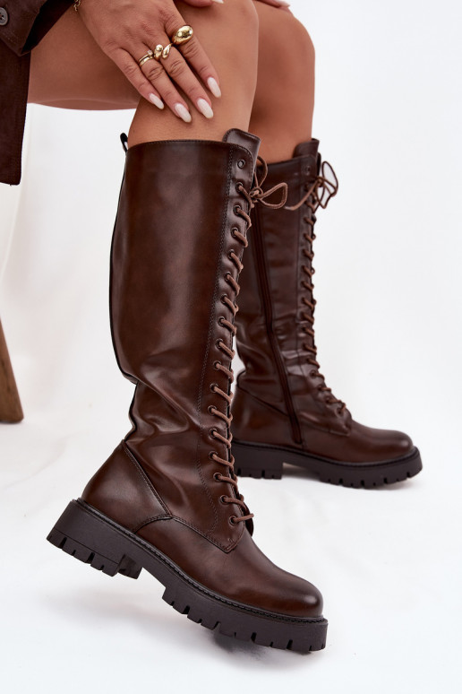 aquecimento com atacadores botas femininas CzekoladoParae Meliora aquecimento com atacadores botas femininas CzekoladoParae Meliora