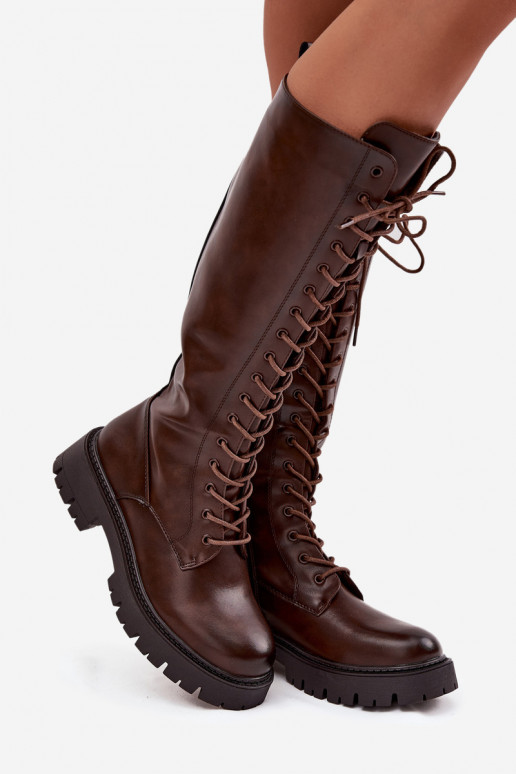 aquecimento com atacadores botas femininas CzekoladoParae Meliora aquecimento com atacadores botas femininas CzekoladoParae Meliora