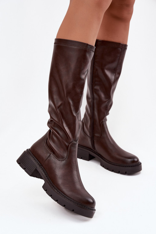 botas femininas de couro ecológico CzekoladoParae Oceana botas femininas de couro ecológico CzekoladoParae Oceana