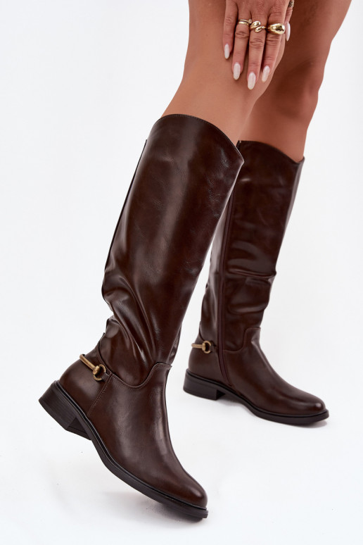 aquecimento botas femininas com salto largo Com decorações Detalem CzekoladoParae Renaya aquecimento botas femininas com salto largo Com decorações Detalem CzekoladoParae Renaya