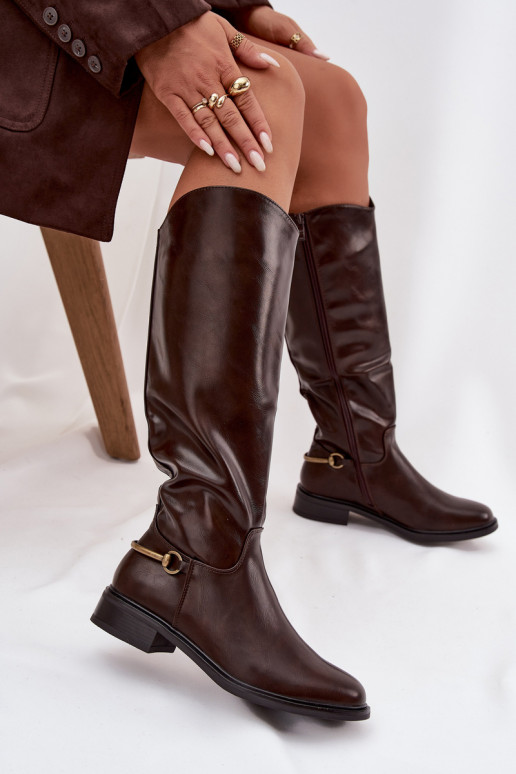 aquecimento botas femininas com salto largo Com decorações Detalem CzekoladoParae Renaya aquecimento botas femininas com salto largo Com decorações Detalem CzekoladoParae Renaya