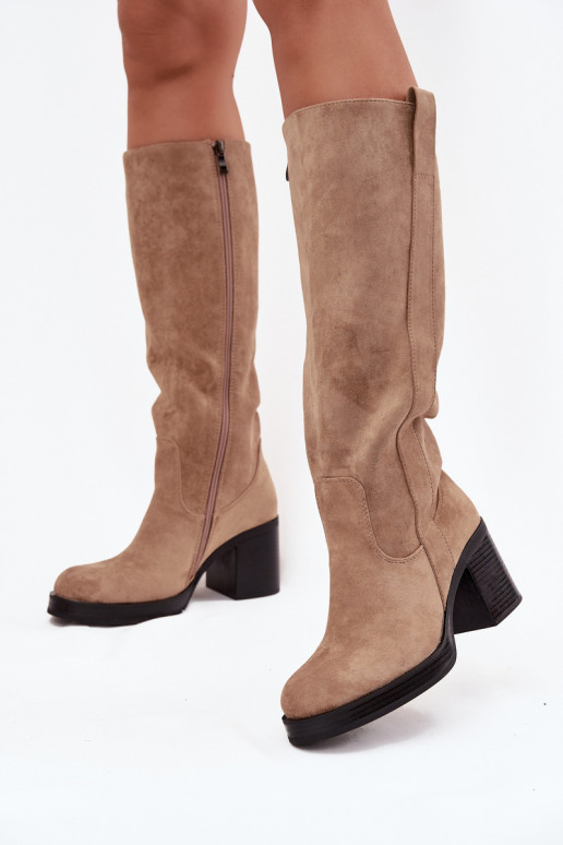 Botas quentes Em um poste enorme bege Sanelle Botas quentes Em um poste enorme bege Sanelle