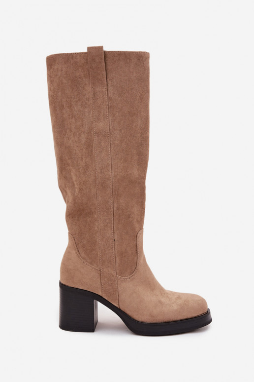 Botas quentes Em um poste enorme bege Sanelle Botas quentes Em um poste enorme bege Sanelle