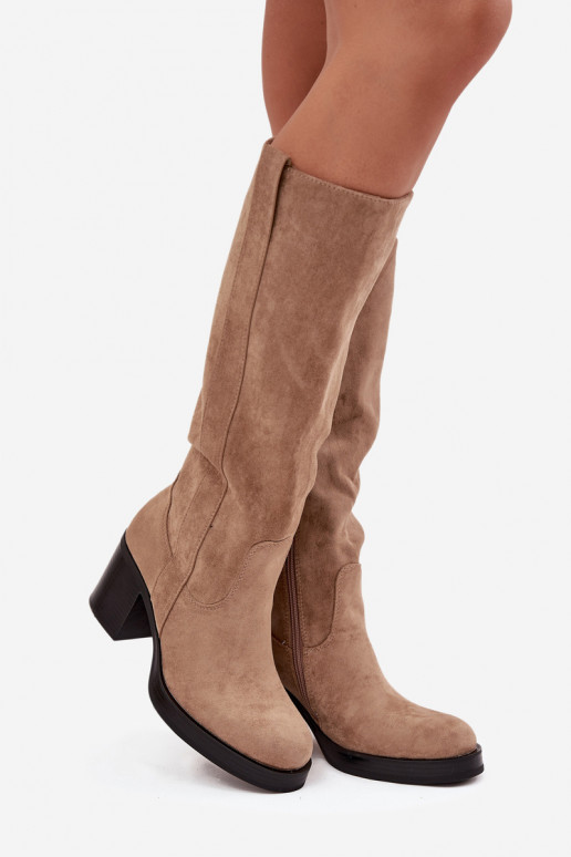 Botas quentes Em um poste enorme bege Sanelle Botas quentes Em um poste enorme bege Sanelle