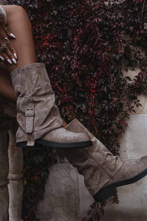 botas femininasEMyParainiętą CholeParaką Meio da panturrilha com fivelas cor cáqui Minelle botas femininasEMyParainiętą CholeParaką Meio da panturrilha com fivelas cor cáqui Minelle