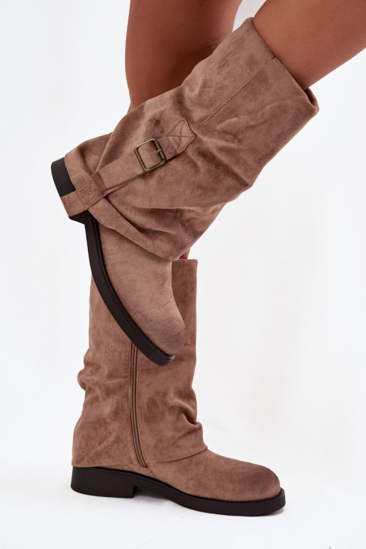 botas femininasEMyParainiętą CholeParaką Meio da panturrilha com fivelas cor cáqui Minelle botas femininasEMyParainiętą CholeParaką Meio da panturrilha com fivelas cor cáqui Minelle