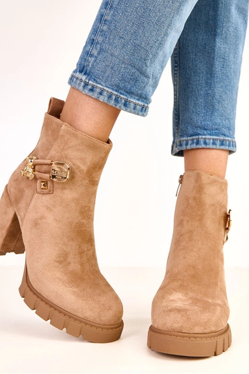 Botins marrons de salto com... 2