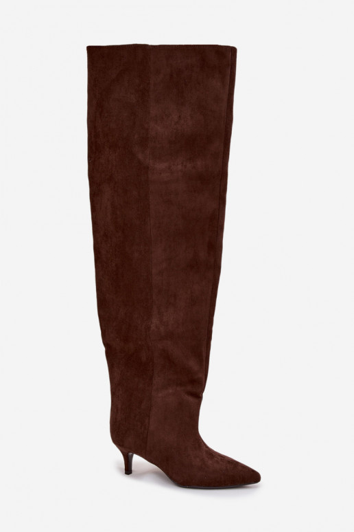 Um modelo atraente botas femininas com salto fino CzekoladoParae Ysolienne Um modelo atraente botas femininas com salto fino CzekoladoParae Ysolienne