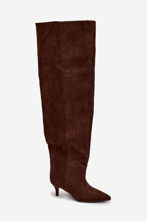 Um modelo atraente botas femininas com salto fino CzekoladoParae Ysolienne Um modelo atraente botas femininas com salto fino CzekoladoParae Ysolienne