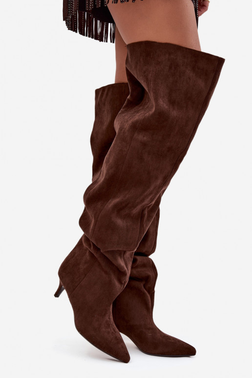 Um modelo atraente botas femininas com salto fino CzekoladoParae Ysolienne Um modelo atraente botas femininas com salto fino CzekoladoParae Ysolienne