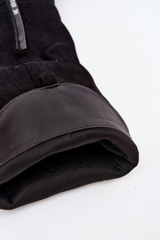 botas femininas com saltode camurça ecológicau cor preta Prisca botas femininas com saltode camurça ecológicau cor preta Prisca