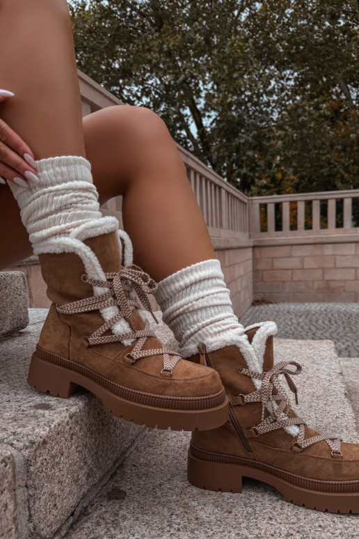 Botas de neve Feminino com aquecimento cor marrom Irmara Botas de neve Feminino com aquecimento cor marrom Irmara