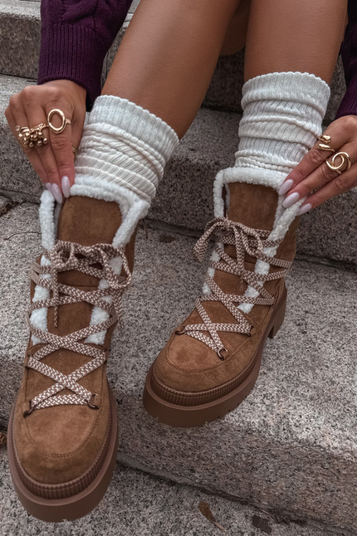 Botas de neve Feminino com aquecimento cor marrom Irmara Botas de neve Feminino com aquecimento cor marrom Irmara