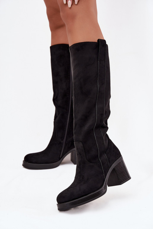Botas quentes Em um poste enorme cor preta Sanelle Botas quentes Em um poste enorme cor preta Sanelle