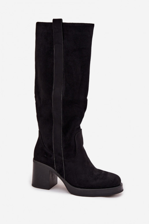 Botas quentes Em um poste enorme cor preta Sanelle Botas quentes Em um poste enorme cor preta Sanelle