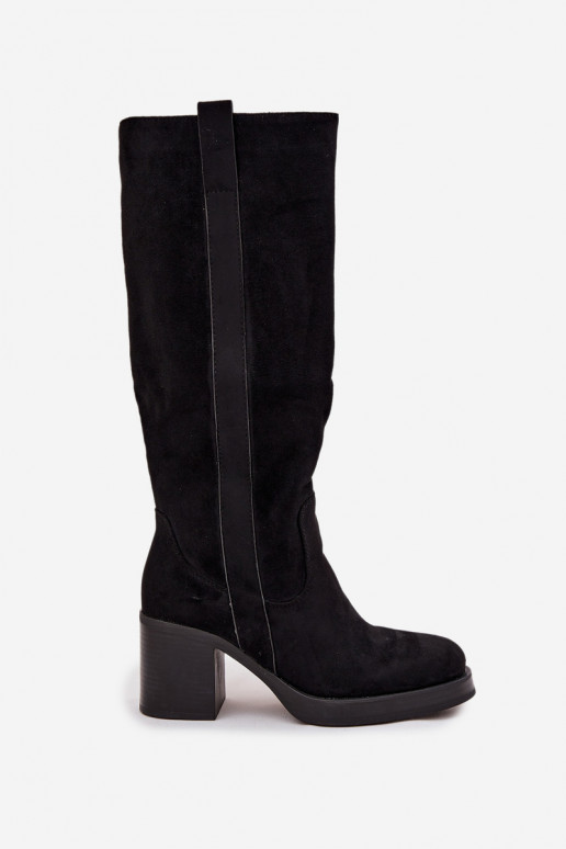 Botas quentes Em um poste enorme cor preta Sanelle Botas quentes Em um poste enorme cor preta Sanelle