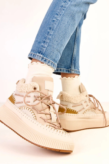 Botas de neve beiges com... 2