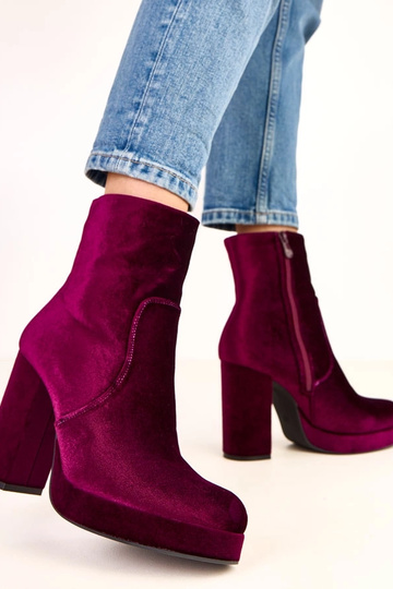 Botas de cano curto roxas... 2