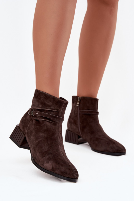 Botas femininasHabilitadoturalnego de camurçau Klocke aquecimento D&A CR52-651 CzekoladoParae Botas femininasHabilitadoturalnego de camurçau Klocke aquecimento D&A CR52-651 CzekoladoParae