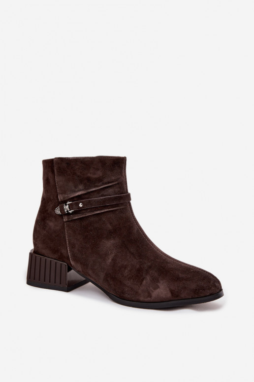 Botas femininasHabilitadoturalnego de camurçau Klocke aquecimento D&A CR52-651 CzekoladoParae Botas femininasHabilitadoturalnego de camurçau Klocke aquecimento D&A CR52-651 CzekoladoParae