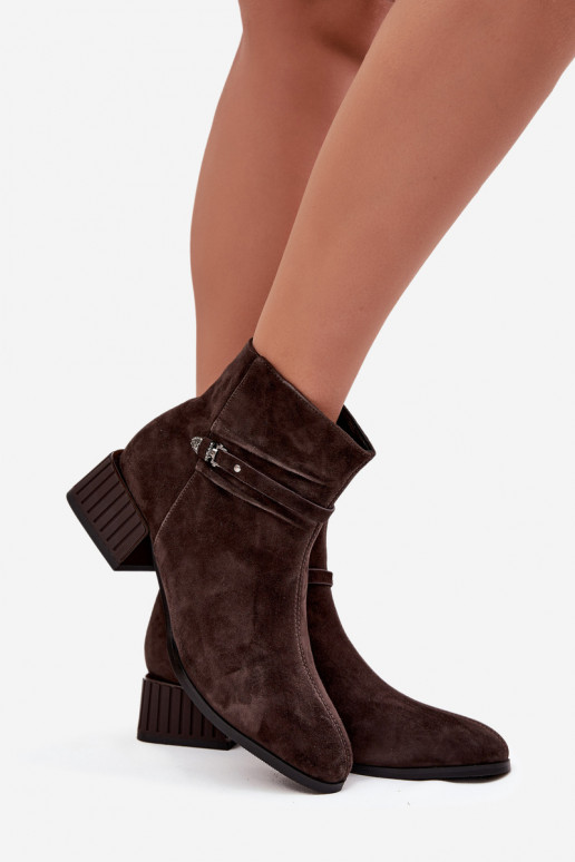 Botas femininasHabilitadoturalnego de camurçau Klocke aquecimento D&A CR52-651 CzekoladoParae Botas femininasHabilitadoturalnego de camurçau Klocke aquecimento D&A CR52-651 CzekoladoParae