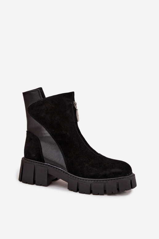 Botas femininasHabilitadoturalnego de camurçau aquecimento D&A JC52-874 cor preta Botas femininasHabilitadoturalnego de camurçau aquecimento D&A JC52-874 cor preta