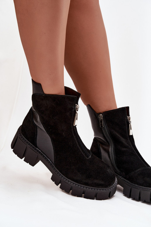 Botas femininasHabilitadoturalnego de camurçau aquecimento D&A JC52-874 cor preta Botas femininasHabilitadoturalnego de camurçau aquecimento D&A JC52-874 cor preta