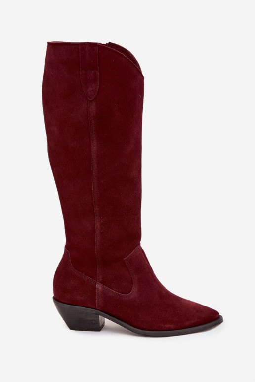 botas estilo vaqueiroHabilitadoturalnego de camurçau aquecimento Zazoo 4225 Borgonha botas estilo vaqueiroHabilitadoturalnego de camurçau aquecimento Zazoo 4225 Borgonha