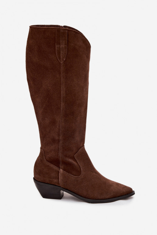 botas estilo vaqueiroHabilitadoturalnego de camurçau aquecimento Zazoo 4225 cor marrom botas estilo vaqueiroHabilitadoturalnego de camurçau aquecimento Zazoo 4225 cor marrom