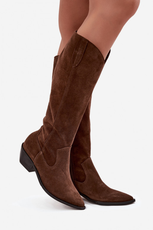 botas estilo vaqueiroHabilitadoturalnego de camurçau aquecimento Zazoo 4225 cor marrom botas estilo vaqueiroHabilitadoturalnego de camurçau aquecimento Zazoo 4225 cor marrom