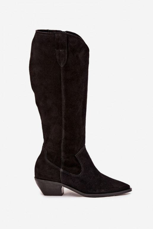 botas estilo vaqueiroHabilitadoturalnego de camurçau aquecimento Zazoo 4225 cor preta botas estilo vaqueiroHabilitadoturalnego de camurçau aquecimento Zazoo 4225 cor preta