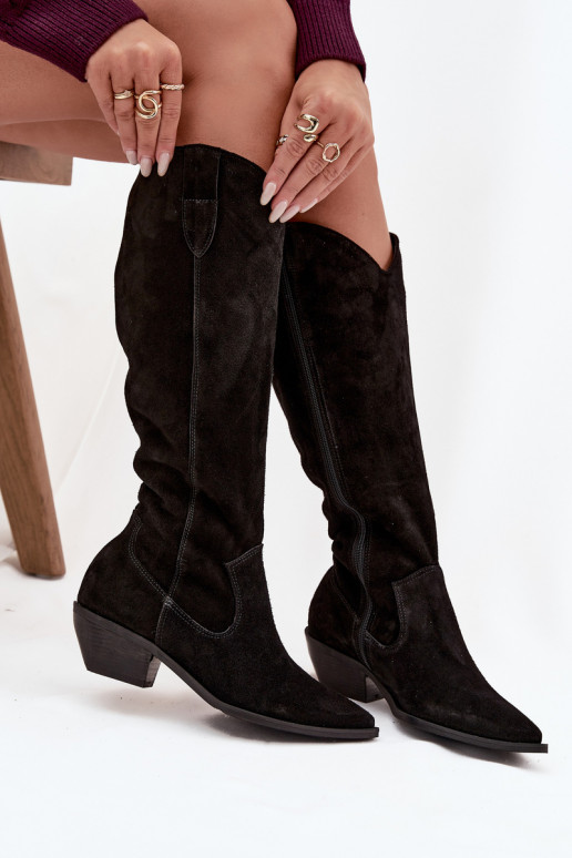 botas estilo vaqueiroHabilitadoturalnego de camurçau aquecimento Zazoo 4225 cor preta botas estilo vaqueiroHabilitadoturalnego de camurçau aquecimento Zazoo 4225 cor preta