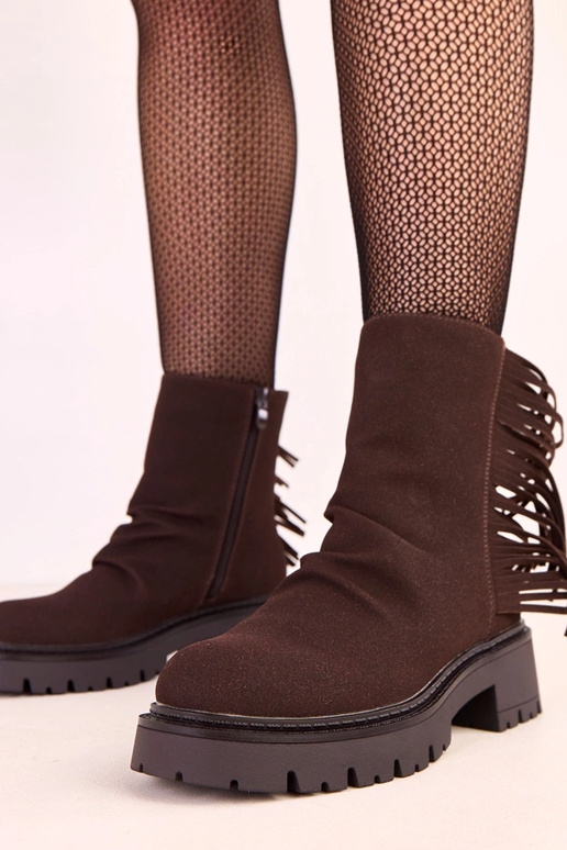 Botas de cano curto Silia chocolate... Botas de cano curto Silia chocolate...