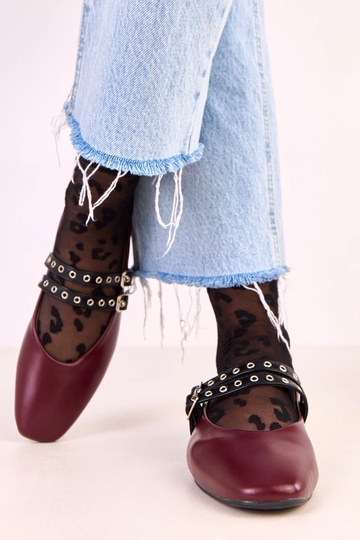 Balerinas Alfira bordô com...