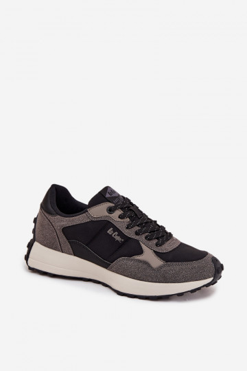 Tênis masculinos Lee Cooper LCJ-25-03-3795 cinza e pretos