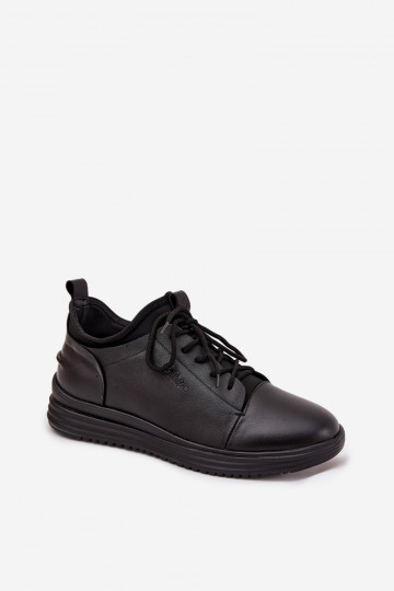 Pele Sapatos masculinos Lee Cooper LCJ-26-33-3964 cor preta