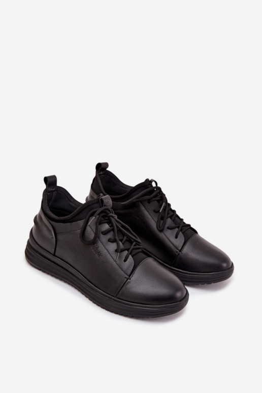 Pele Sapatos masculinos Lee Cooper LCJ-26-33-3964 cor preta Pele Sapatos masculinos Lee Cooper LCJ-26-33-3964 cor preta