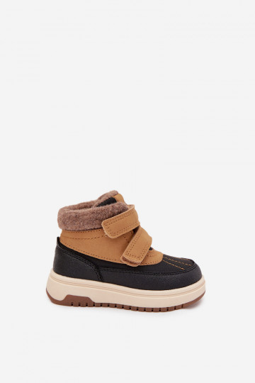 Botas de neve infantis cor marrom com fechos adesivos Darlene 2