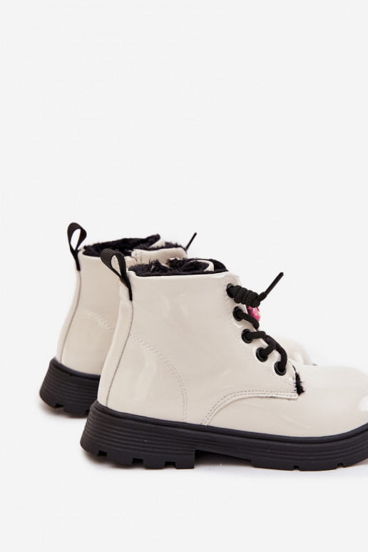 aquecimento Botas Infantil com efeito vernizPrzypinką ursinhos de pelúcia cor branca Jovellea aquecimento Botas Infantil com efeito vernizPrzypinką ursinhos de pelúcia cor branca Jovellea