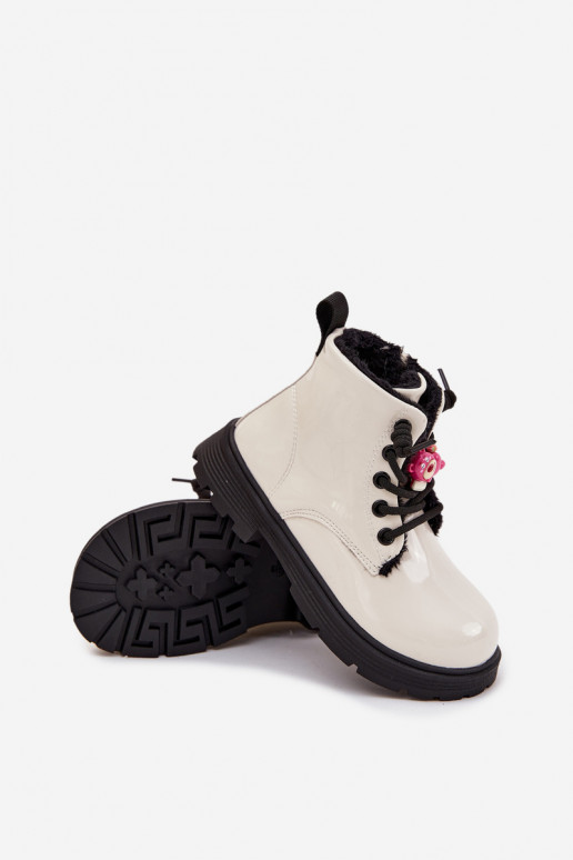 aquecimento Botas Infantil com efeito vernizPrzypinką ursinhos de pelúcia cor branca Jovellea aquecimento Botas Infantil com efeito vernizPrzypinką ursinhos de pelúcia cor branca Jovellea