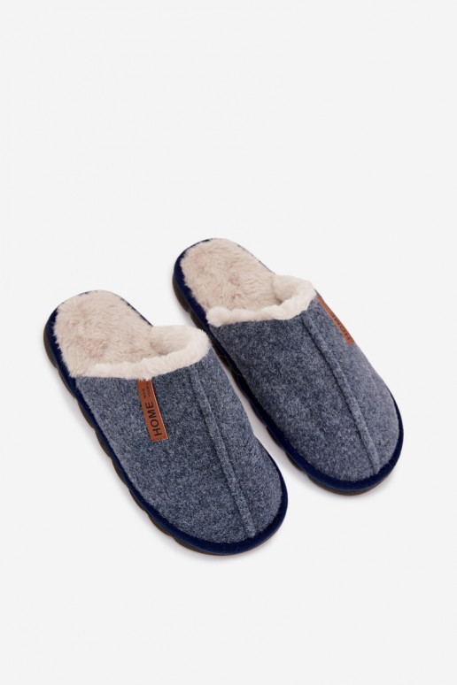 Chinelos Tem que sercho aquecimento com pelo por dentro azul escuro Darielle Chinelos Tem que sercho aquecimento com pelo por dentro azul escuro Darielle