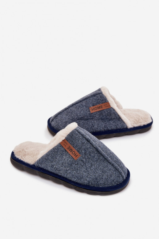 Chinelos Tem que sercho aquecimento com pelo por dentro azul escuro Darielle Chinelos Tem que sercho aquecimento com pelo por dentro azul escuro Darielle