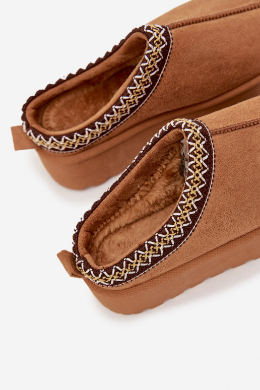 Botas de neve Infantil JuventudeHaftem com uma plataforma cor marrom Jolisse Botas de neve Infantil JuventudeHaftem com uma plataforma cor marrom Jolisse