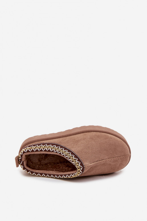 Botas de neve Infantil JuventudeHaftem com uma plataforma cor cáqui Jolisse Botas de neve Infantil JuventudeHaftem com uma plataforma cor cáqui Jolisse