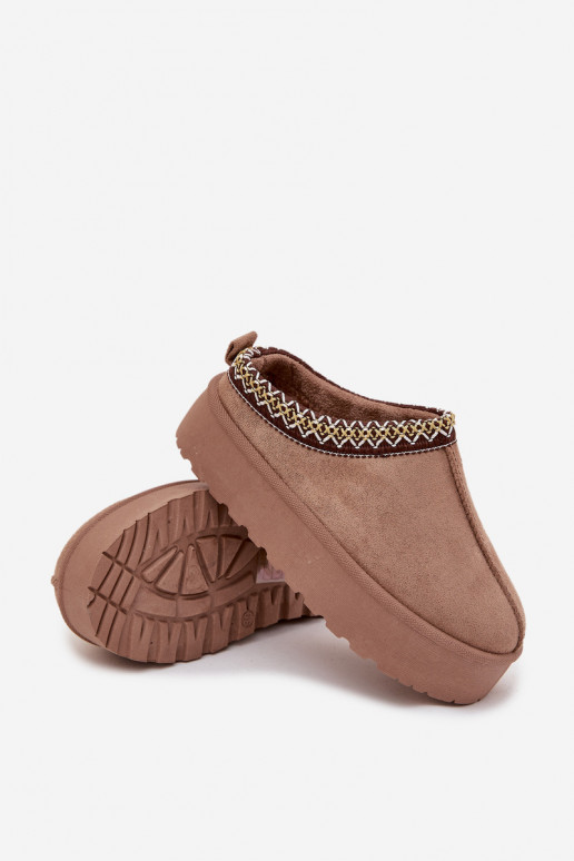 Botas de neve Infantil JuventudeHaftem com uma plataforma cor cáqui Jolisse Botas de neve Infantil JuventudeHaftem com uma plataforma cor cáqui Jolisse