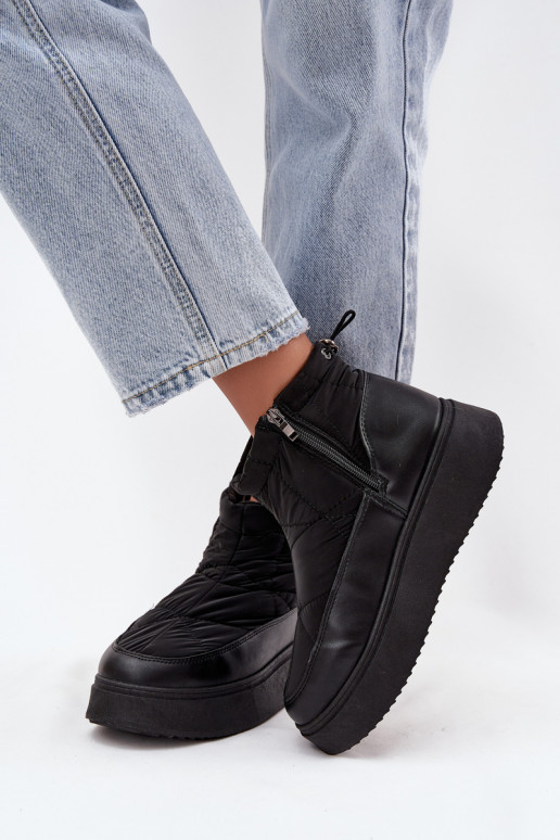 Botas de neve Feminino com uma plataforma aquecimento com pelo por dentro cor preta Tahlira Botas de neve Feminino com uma plataforma aquecimento com pelo por dentro cor preta Tahlira