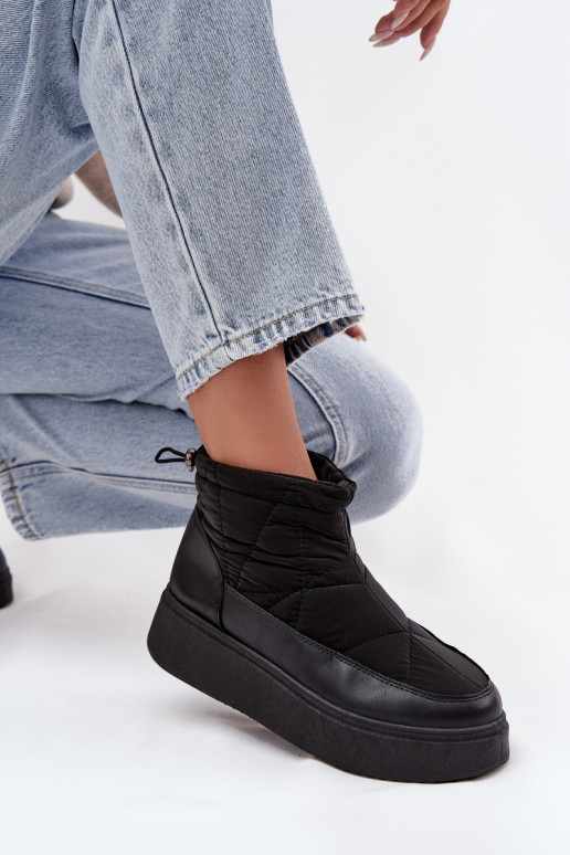 Botas de neve Feminino com uma plataforma aquecimento com pelo por dentro cor preta Tahlira Botas de neve Feminino com uma plataforma aquecimento com pelo por dentro cor preta Tahlira