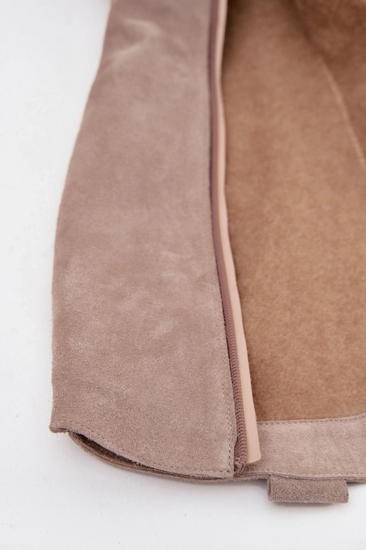 Pele de camurça botas estilo vaqueiro aquecimento Zazoo 4224 cor capuccino Pele de camurça botas estilo vaqueiro aquecimento Zazoo 4224 cor capuccino
