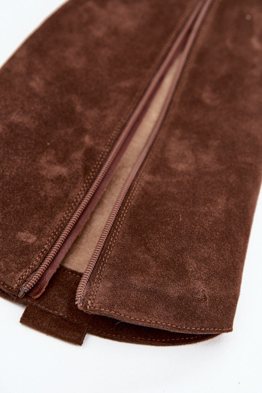 Pele de camurça botas estilo vaqueiro aquecimento Zazoo 4224 CzekoladoParae Pele de camurça botas estilo vaqueiro aquecimento Zazoo 4224 CzekoladoParae